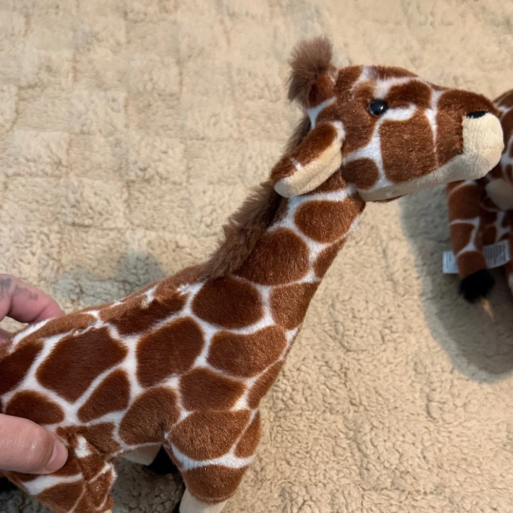 Giraffe Plush - Brown and Cream momma mom mama mommy and baby